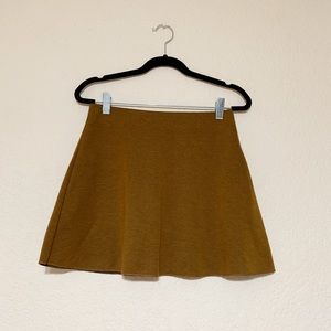 Zara A-line Golden Brown Mini Skirt